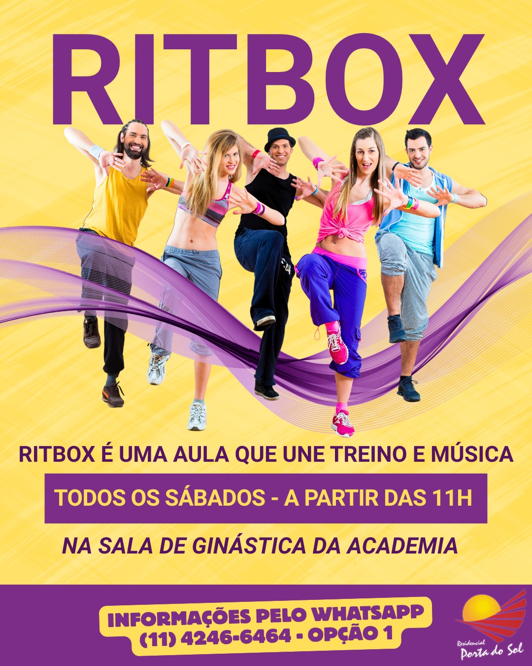 🎶💪 Movimento, energia e muita diversão!

A partir deste sábado, 16, a academia do clube recebe a aula de Ritbox, uma modalidade que mistura treino funcional com música e coreografias animadas para você se exercitar de um jeito leve e contagiante.

🗓️ Todos os sábados
⏰ A partir das 11h
📍 Sala de ginástica da academia

Venha experimentar uma aula cheia de ritmo, disposição e alto astral com o professor Eduardo Costa!

📲 Mais informações pelo WhatsApp: (11) 4246-6464 – opção 1
